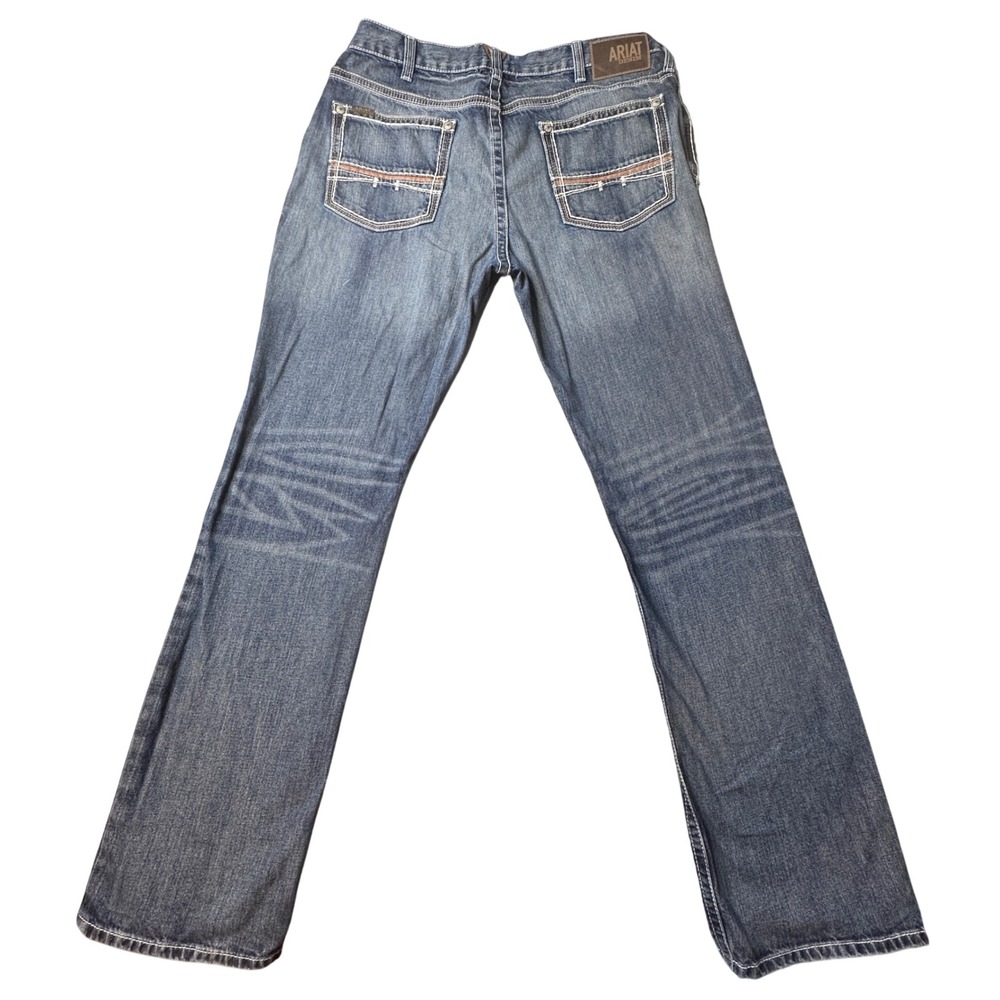 Ariat M4 Jeans Mens 38x36 Blue Coltrane Relaxed Boot Cut Durango 10017511 Denim - Picture 2 of 10